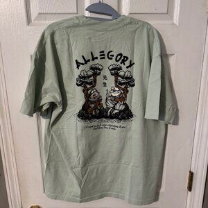Allegory Clothing x Naruto Collab Popsicles T-shirt Size XL Light Green New $75